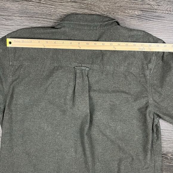 Woolrich Button Up Mens Cotton Flannel Chamois Shirt Large Green Lumberjack - Picture 10 of 13